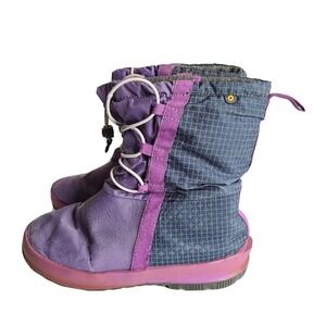 BOGS Snownights Waterproof Snow Boots Kids Size 3 Durafresh Pink Purple
